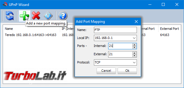 Guida: alternativa interfaccia web aprire porte router/modem si chiama UPnP Wizard UPnP PortMapper