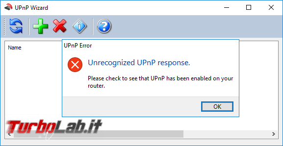 Guida: alternativa interfaccia web aprire porte router/modem si chiama UPnP Wizard UPnP PortMapper - upnp wizard errore upnp disabilitato