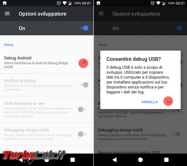 Guida Android: come abilitare Debug USB / interfaccia Android Debug Bridge (ADB) Opzioni sviluppatore - android usb debug