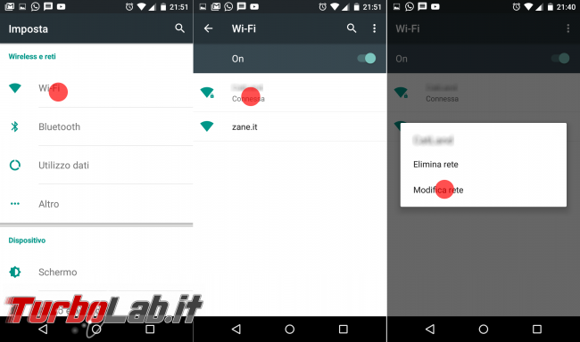 Guida Android: come impostare indirizzo IP statico Wi-Fi configurare manualmente rete: proxy, gateway server DNS - android modifica rete wi-fi