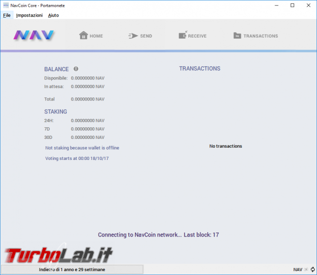 Guida backup wallet Nav Coin (NavCoin Core): come creare ripristinare copia sicurezza portamonete