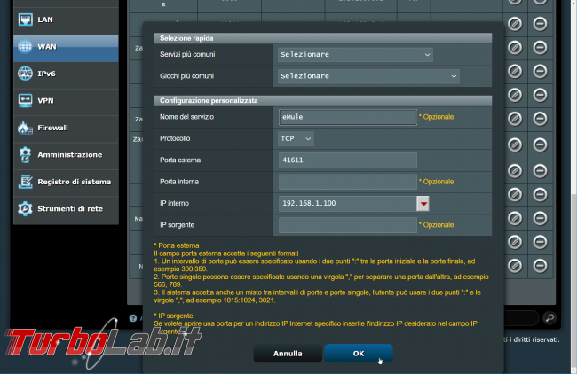 Guida: come aprire porte TCP/UDP router ASUS torrent, eMule, Desktop remoto, VNC, VPN, ... (video)