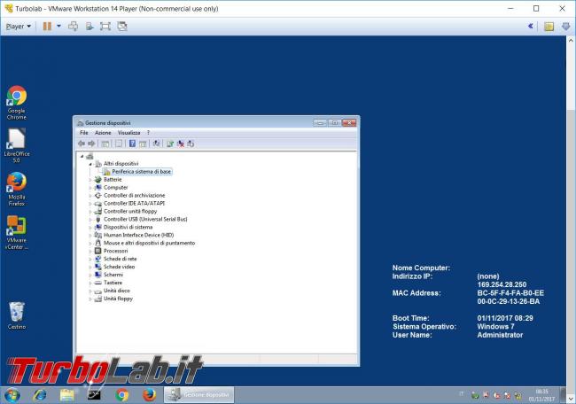 Guida: Come convertire sistema operativo host fisico (reale) macchina virtuale (VM) VMware player VirtualBox