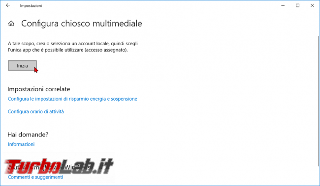 Guida: come creare punto informazioni Windows 10 (modalità chiosco, eseguire singola app fullscreen) - modalità chiosco windows 10 (6)