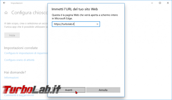 Guida: come creare punto informazioni Windows 10 (modalità chiosco, eseguire singola app fullscreen) - zShotVM_1551857714