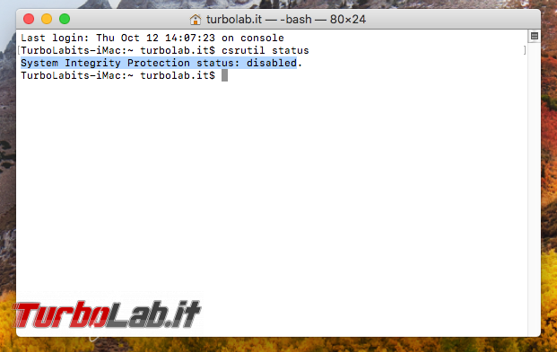 Guida: come disabilitare System Integrity Protection (SIP) macOS Mojave - Error writing com.apple.Boot.plist Operation not permitted