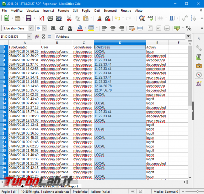 Guida: come filtrare righe Excel, OpenOffice LibreOffice