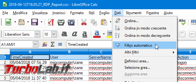Guida: come filtrare righe Excel, OpenOffice LibreOffice