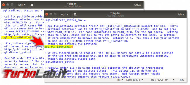 Guida: come installare PHP 8.2 Ubuntu Linux (PHP-FPM) - fix_pathinfo-secured