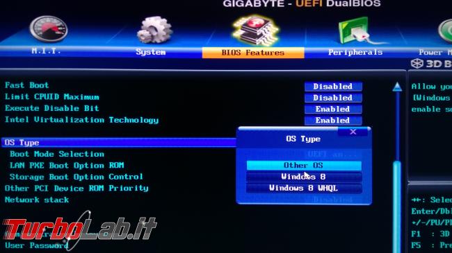 [guida] Come installare Windows 10 hard disk SSD GPT GUID Partition Table - BIOS abilita UEFI legacy (2)