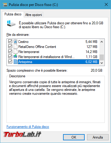Guida: come liberare 20 GB spazio disco dopo aggiornamento Windows 10 21H2 (Novembre 2021) - pulizia amministratore