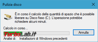 Guida: come liberare 20 GB spazio disco dopo aggiornamento Windows 10 21H2 (Novembre 2021) - pulizia disco analisi