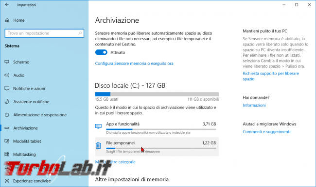 Guida: come liberare 20 GB spazio disco dopo aggiornamento Windows 10 21H2 (Novembre 2021) - zShotVM_1553499104
