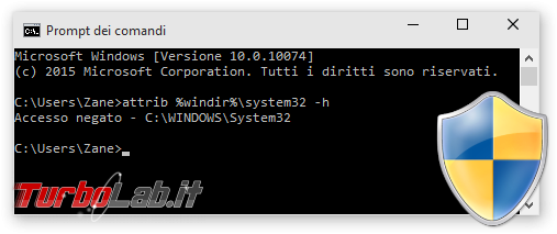 Guida: come nascondere disco / partizione Windows linea comando mountvol (comando singolo) - Prompt dei comandi accesso negato