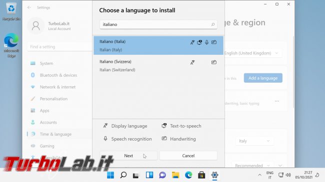 [guida] Come tradurre Windows 11 italiano (installare pacco lingua Windows 11 ITA)