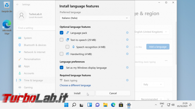 [guida] Come tradurre Windows 11 italiano (installare pacco lingua Windows 11 ITA)