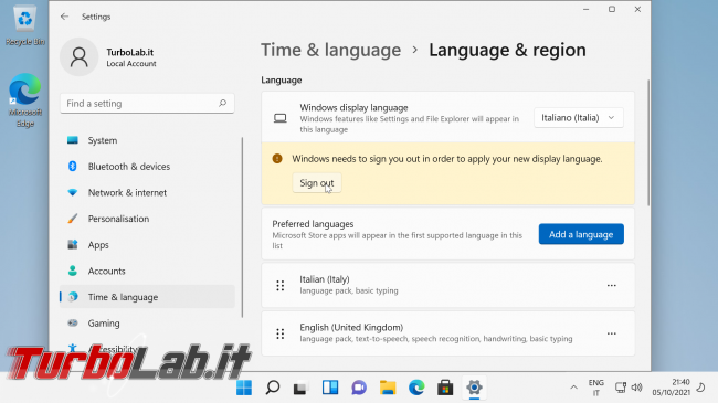 [guida] Come tradurre Windows 11 italiano (installare pacco lingua Windows 11 ITA)