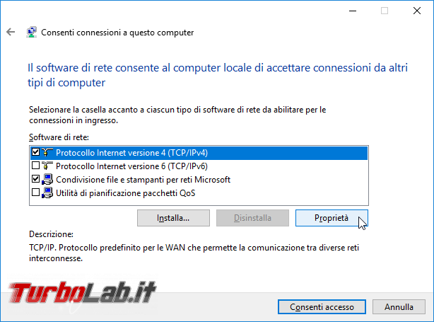 Guida: configurare Windows 10 come server VPN