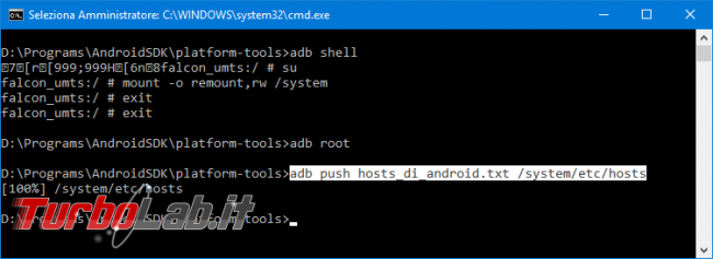 Guida definitiva: come modificare file hosts Android tramite PC (senza errori adb: error: failed to copy 'hosts' to '/system/etc/hosts': couldn't create file: Read-only file system oppure Permission denied)