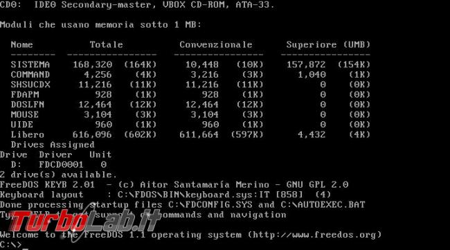 Guida FreeDOS, sistema operativo clone MS-DOS