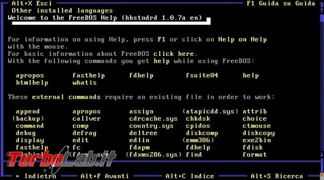Guida FreeDOS, sistema operativo clone MS-DOS