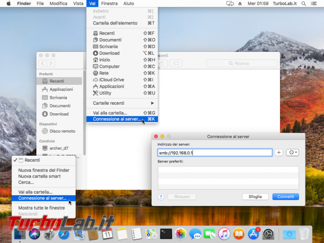 Guida Mac: come accedere cartelle Windows condivise rete locale (LAN) - VirtualBox_macOS_11_10_2017_10_59_27
