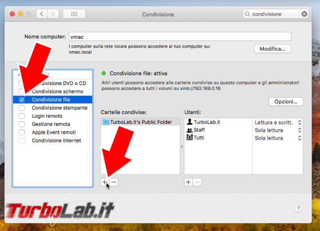 Guida Mac: come condividere cartella rete locale (LAN) macOS 11