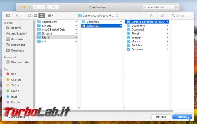 Guida Mac: come condividere cartella rete locale (LAN) macOS 11