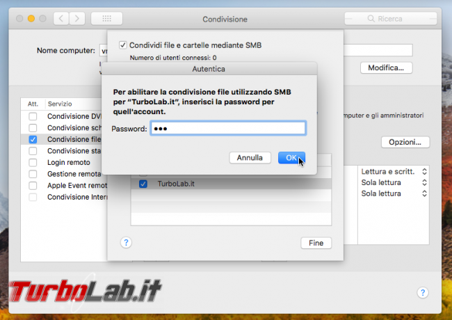 Guida Mac: come condividere cartella rete locale (LAN) macOS 11