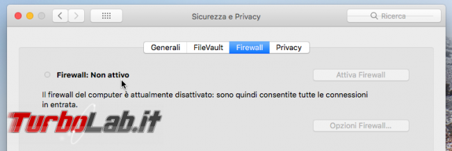 Guida Mac: come configurare firewall permettere accesso file condivisi rete locale (LAN)