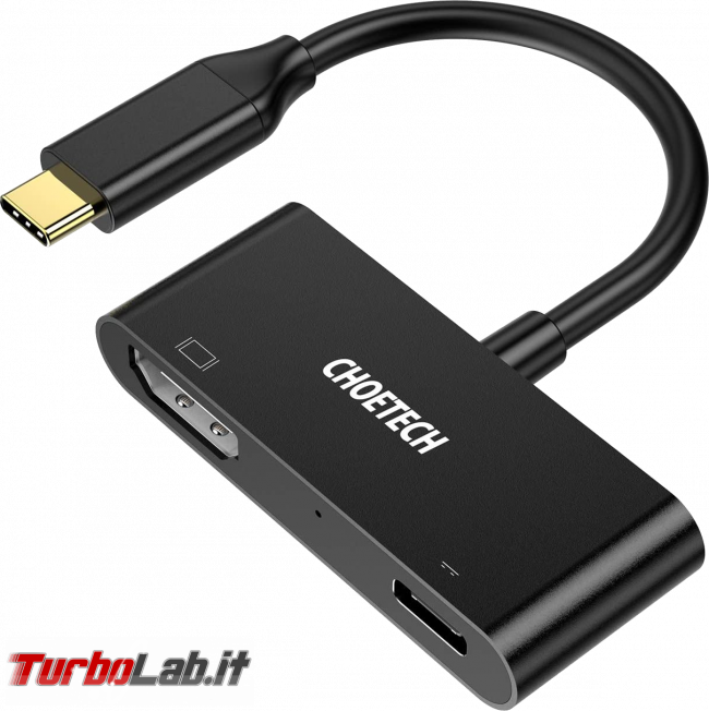 [guida] notebook USB Type-C monitor HDMI: come collegare PC portatile TV schermo esterno - adattatore usb type-c hdmi