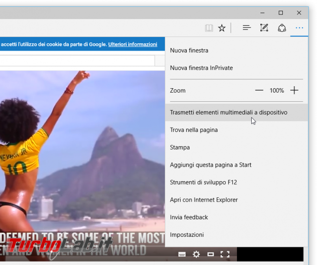 Guida novità Microsoft Edge, aggiornamento novembre (autunno 2015) - microsoft edge streaming trasmetti elementi multimediali