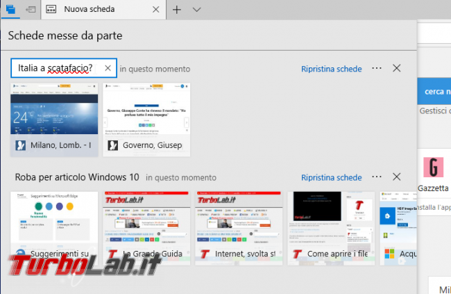 Guida novità Microsoft Edge Windows 10 1809