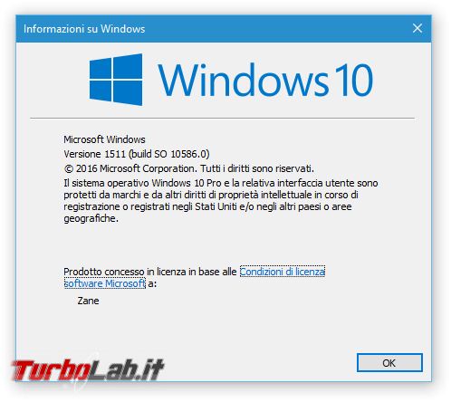 Guida novità Windows 10 1511, aggiornamento novembre (autunno 2015) - Informazioni su Windows 10.1