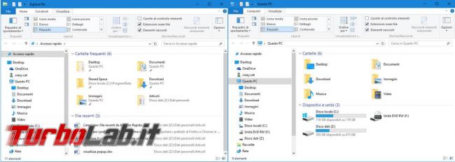 Guida: ottimizzare look &quot;Esplora file&quot; Windows 10