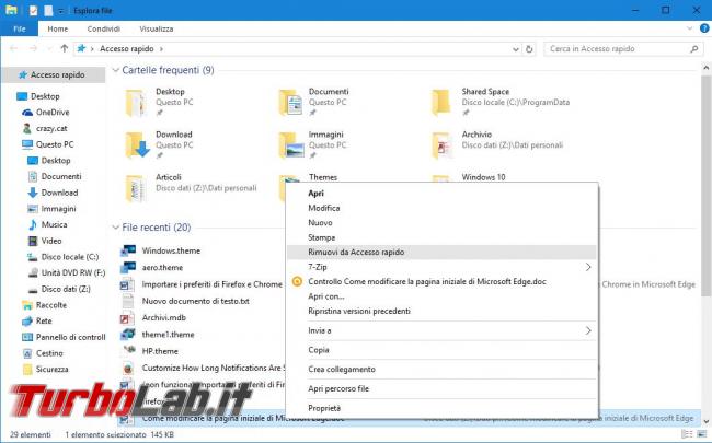 Guida: ottimizzare look &quot;Esplora file&quot; Windows 10