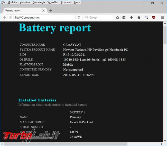 Guida PC portatile: 4 programmi visualizzare stato salute batteria