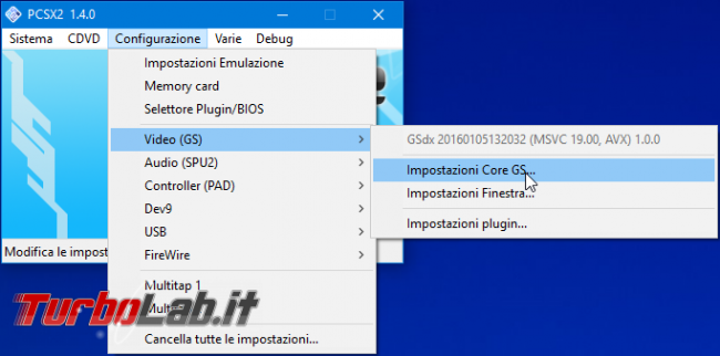 Guida PCSX2: come giocare risoluzione full HD (1080p) schermo intero (fullscreen) giochi PlayStation 2 PC