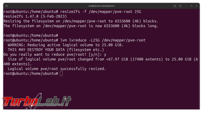 Guida Proxmox: come ridurre volume local ampliare local-lvm (ridimensionare partizioni senza perdere dati)