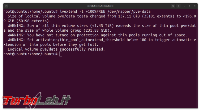 Guida Proxmox: come ridurre volume local ampliare local-lvm (ridimensionare partizioni senza perdere dati)