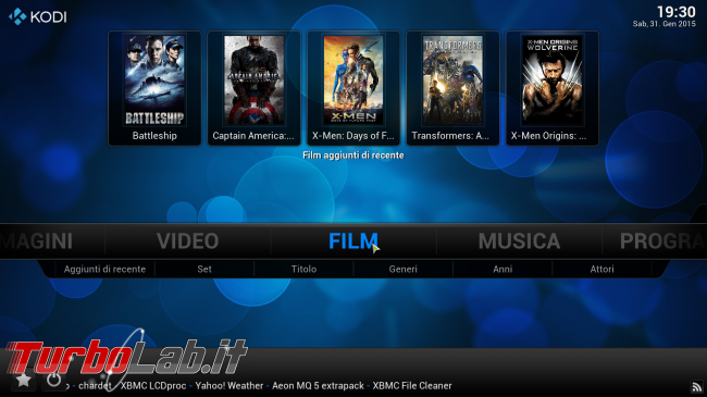 Guida rapida Kodi (XBMC) - PC come &quot;media center&quot; salotto - kodi_05_filmrecenti