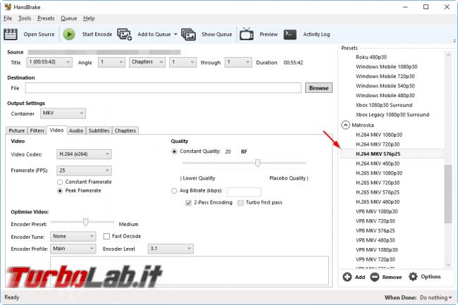 Guida Rapida ripping: Come usare Handbrake pochi clic