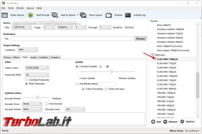 Guida Rapida ripping: Come usare Handbrake pochi clic
