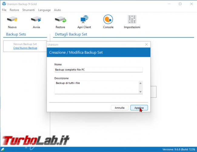 Guida rapida Uranium Backup: gestione sicura super-personalizzabile copie sicurezza (video) - zShotVM_1649583049