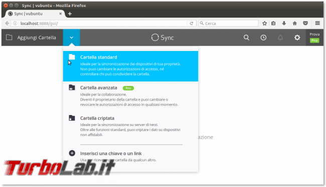 Guida: Resilio Sync (BitTorrent Sync) Ubuntu/Linux - installazione configurazione - Schermata del 2016-10-09 23-58-18