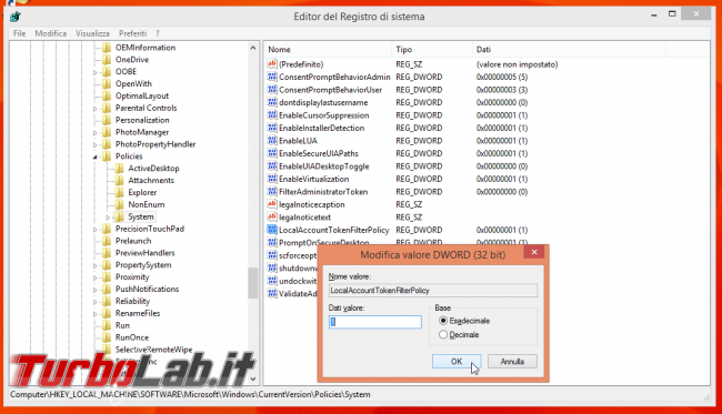 Guida: ri-abilitare condivisioni amministrative (ADMIN$, C$) Windows 10