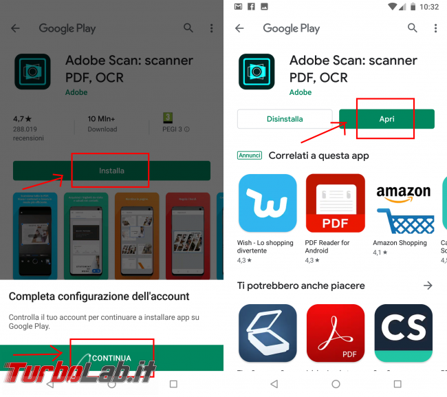 Guida scanner Android: come scannerizzare fogli telefono Adobe Scan (alternativa CamScanner)