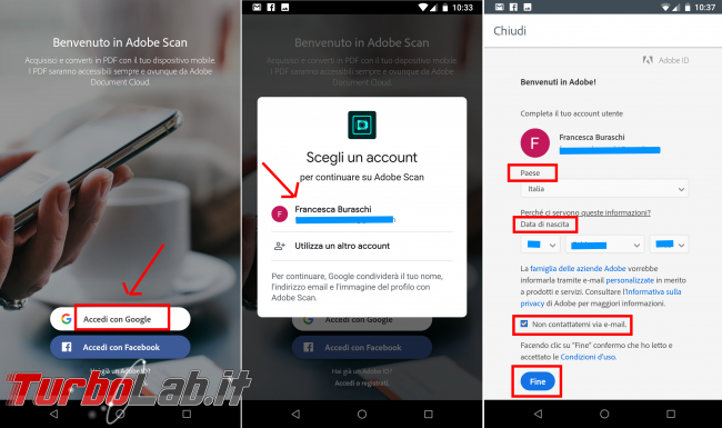 Guida scanner Android: come scannerizzare fogli telefono Adobe Scan (alternativa CamScanner)
