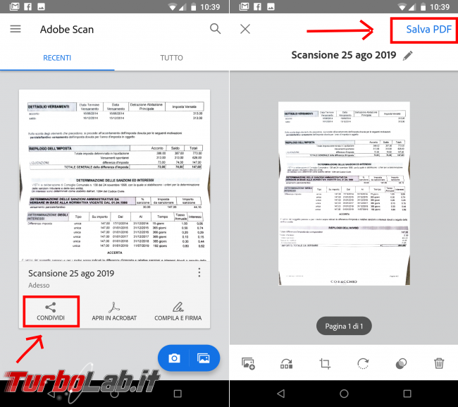 Guida scanner Android: come scannerizzare fogli telefono Adobe Scan (alternativa CamScanner)