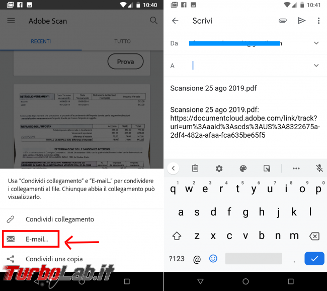 Guida scanner Android: come scannerizzare fogli telefono Adobe Scan (alternativa CamScanner)